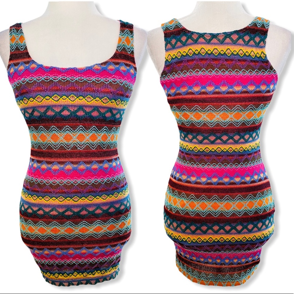 Crochet Colorful Dress Swoon Boutique